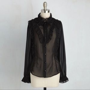 Modcloth hell bunny victorian twist top